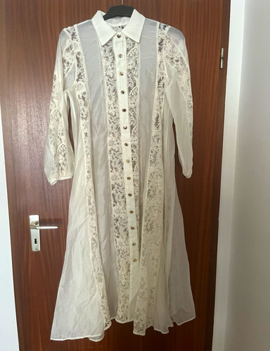 Weißes seiden maxikleid - weißes, m