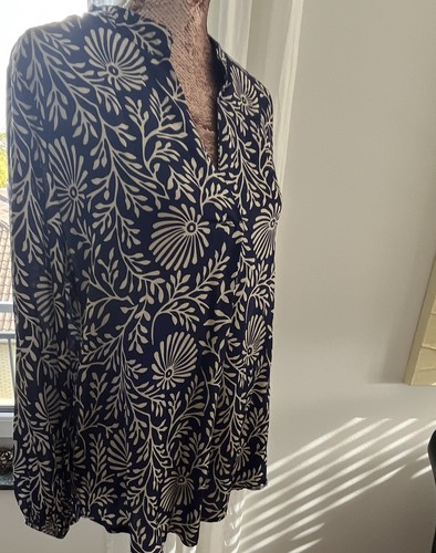Damen bluse blau - bluse, blau/weiß