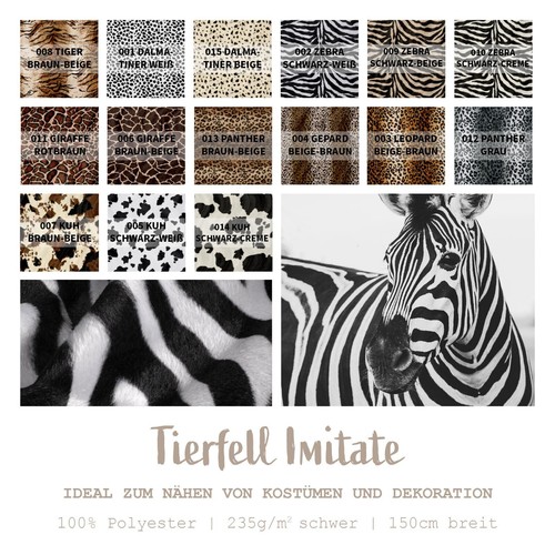 Tierfell imitat stoff - tierfell,