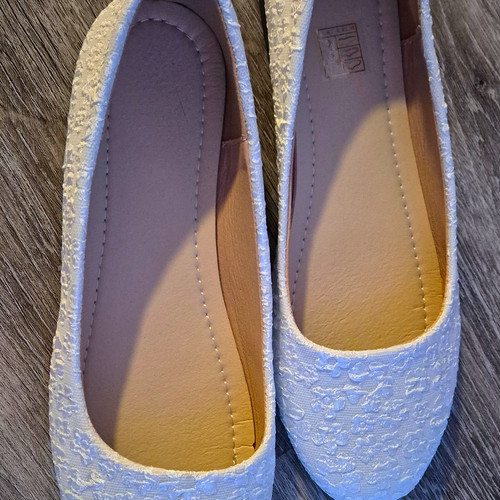 Neu damen ballerinas - -, weiß