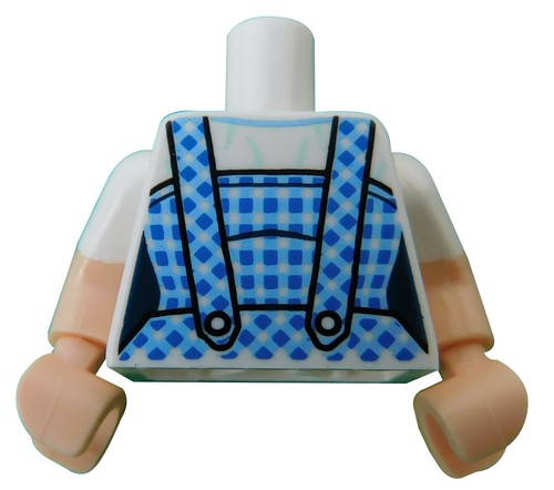 Lego torso weiss - weiss, blau