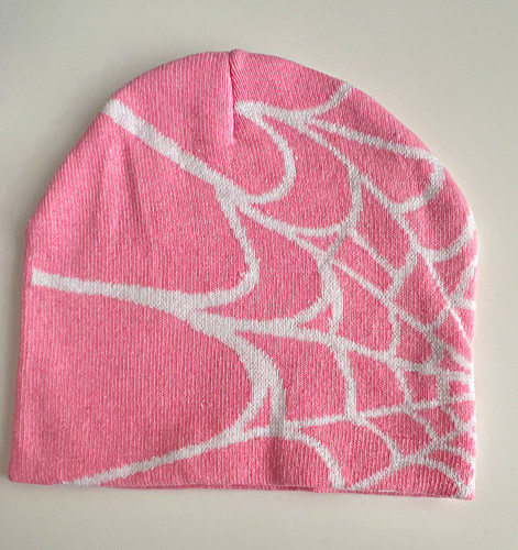 Beanie rosa weiß grafisches - beanie,