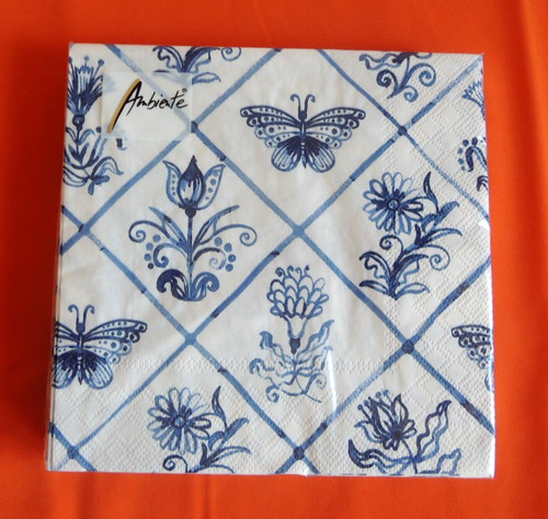 Servietten fliesen blau - 20,