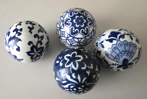 Porzellan kugeln blau - blau, +