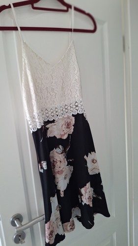 Damen kleid schwarz weiß - kleid, schwarz/weiß