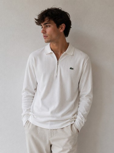 Lacoste herren langarm weiß - lacoste,